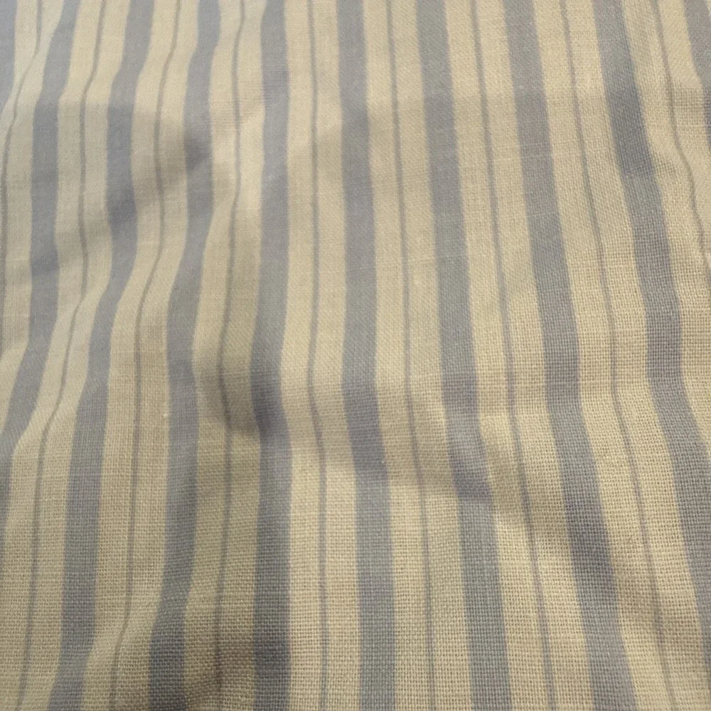 Vintage Cannon Full Size‎ Flat Sheet And 1 Standard Pillowcase Blue White Stripe